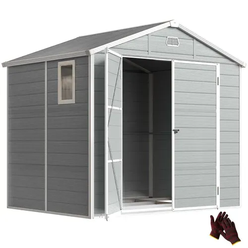 Abri De Jardin - Polypropylène - Gris - 240x190x228 Cm