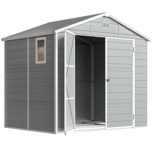 Abri De Jardin - Polypropylène - Gris - 240x190x228 Cm