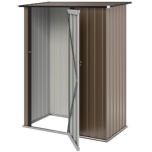 Abri De Jardin En Acier Marron - 142 X 86 X 189 Cm