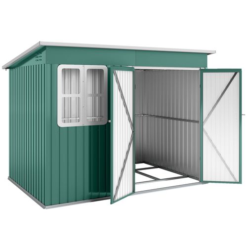Abri De Jardin En Métal - Vert - 260x177x190 Cm