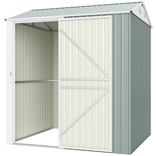 Abri De Jardin En Acier Galvanisé - Gris - 209x177x236 Cm