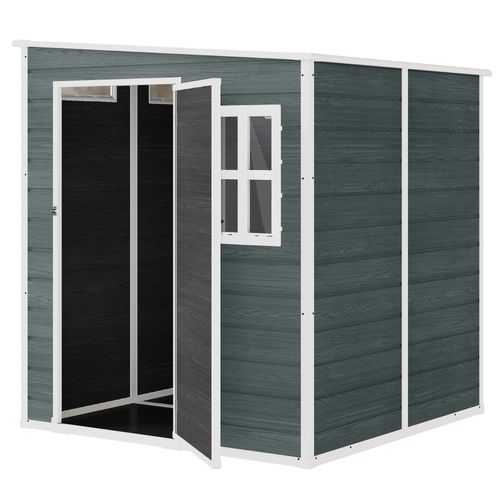 Abri De Jardin En Plastique Aspect Bois - 182 X 182 X 196 Cm