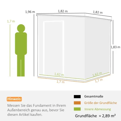 Abri De Jardin En Plastique Aspect Bois - 182 X 182 X 196 Cm