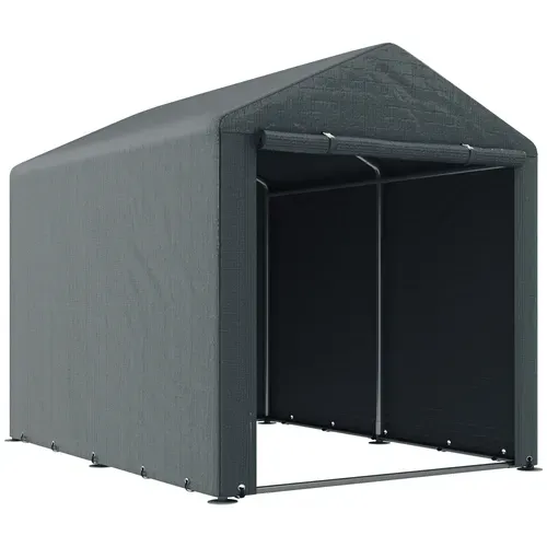 Abri De Jardin - Métal Et Pe - Gris Foncé - 160x218x172 Cm