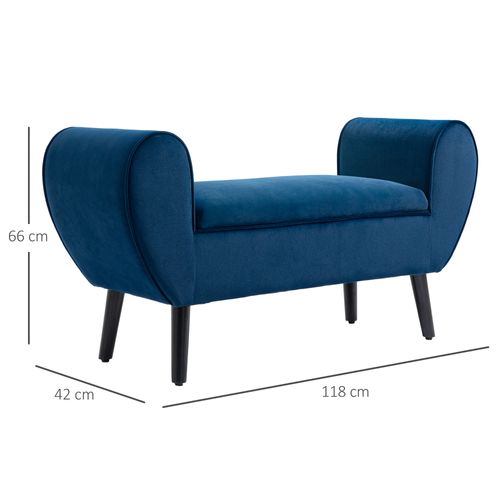 Banc Coffre Tissu Effet Lin Pieds Acier Pour Salon Et Chambre, 100x40x49 Cm, Crème