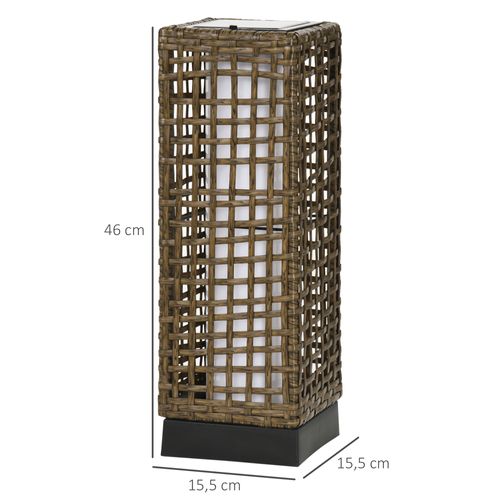Lampadaire Solaire Outsunny Lampadaire Solaire Rotin Outsunny - 3 Lumières - Style Bohème - Étanche IP44 - Jardin Charge 5h éclairage 8h Lampadaire Solaire Outsunny Lampadaire Solaire Rotin Outsunny - 3 Lumières - Style Bohème - Étanche IP44 - Jardin Charge 5h éclairage 8h