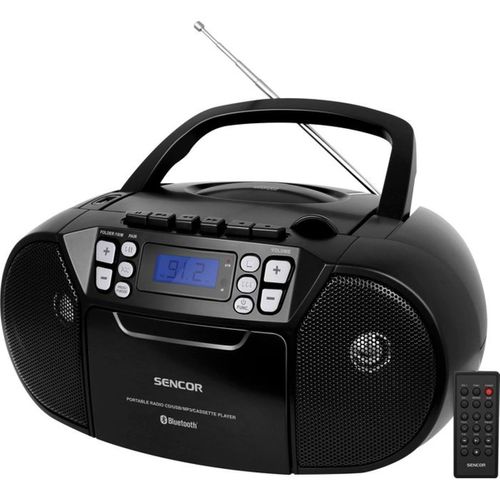 Lecteur Cd Et Cassette Portable Spt 3907 B – Bluetooth, USB, Fm, 4 W Rms