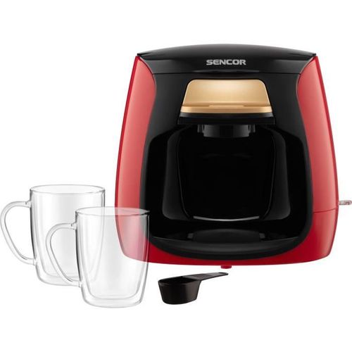 Machine à Café - Sce 2101rd - 0,3 L - 500 W - 2 Tasses Incluses - Rouge