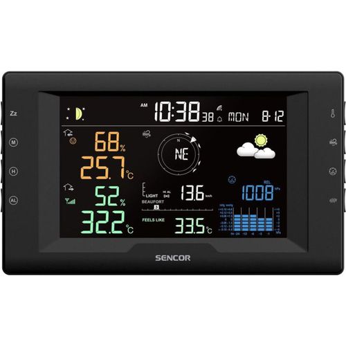 Station Météo Professionnelle Sws 9400 - Écran 5,7" LCD Couleur, Capteur 5-en-1