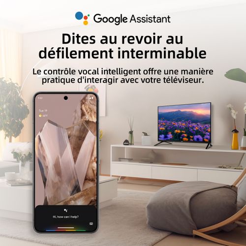 Téléviseur HD 32'' 80 cm CHIQ L32FM10V - FHD - Smart TV vue de profil