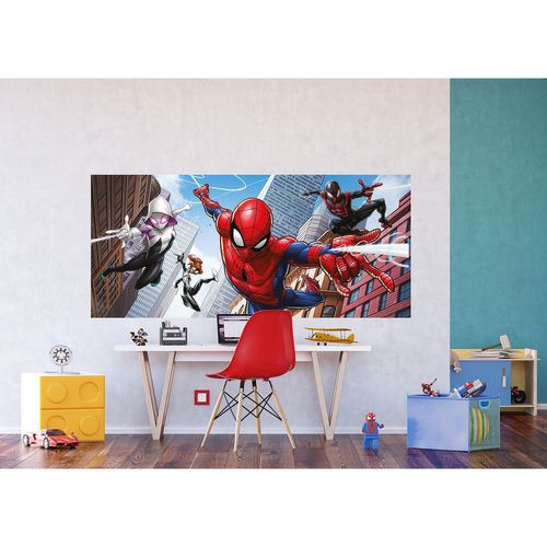 Avengers Dessin Animé Super-Héros Papier Peint Mural Chambre D'Enfants Fond Garçon Bleu Chambre Papier Peint Revêtement Mural 300(L) x200(H) cm