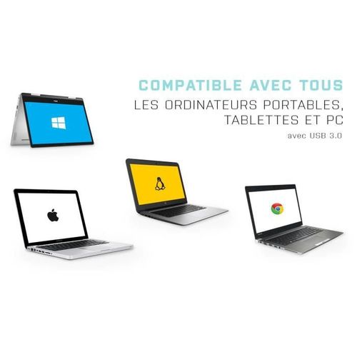 Hub Usb 3.0 Métal 4-port Usb