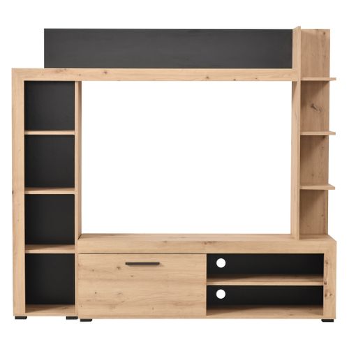 Mur TV RUBI imitation chêne