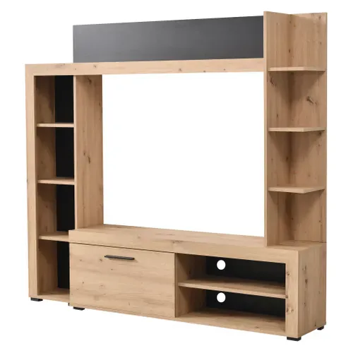 Mur TV RUBI imitation chêne