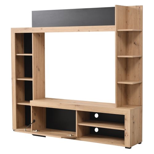 Mur TV RUBI imitation chêne