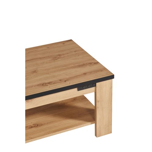 Table basse LAZIO Noir/ imitation chêne