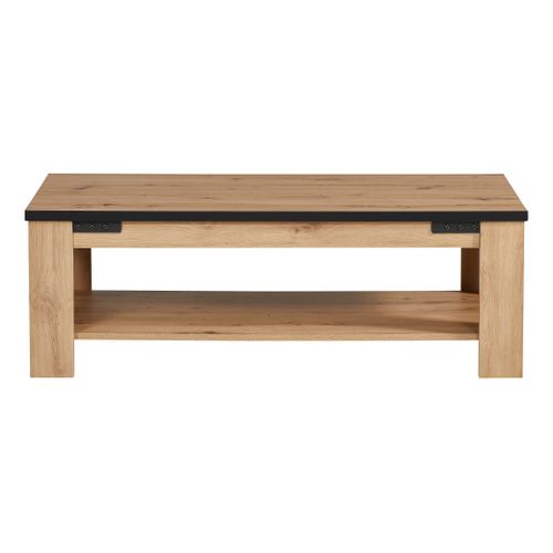 Table basse LAZIO Noir/ imitation chêne