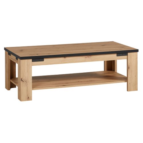 Table basse LAZIO Noir/ imitation chêne