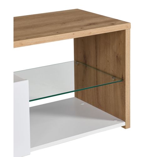 Meuble TV L.170 ARCTIC II Imitation chêne / blanc