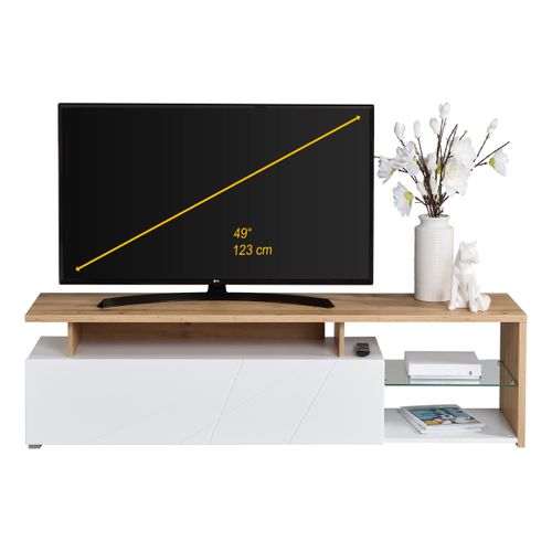 Meuble TV L.170 ARCTIC II Imitation chêne / blanc