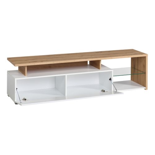 Meuble TV L.170 ARCTIC II Imitation chêne / blanc