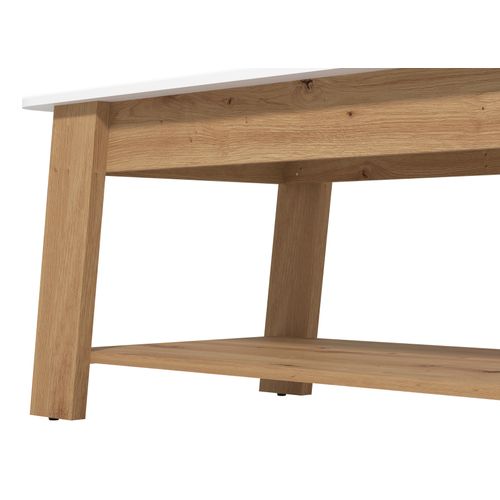 Table basse ELIAS Blanc/ imitation chêne