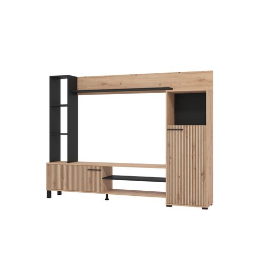 Mur TV RETIMNO imitation chêne