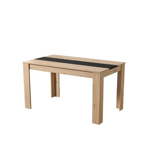 Table à manger L.132,5 cm DOMUS Imitation chêne et noir