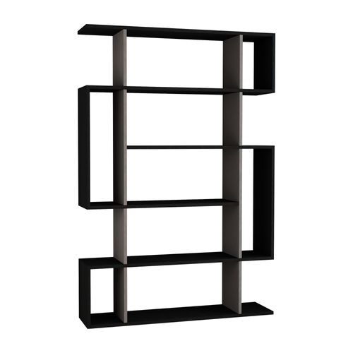 Étagère Bibliothèque Kenzia L108cm Moka Et Anthracite