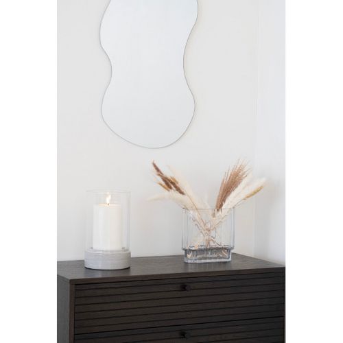 Bougeoir en verre Riviera Maison , rechargeable avec coquillage - RM