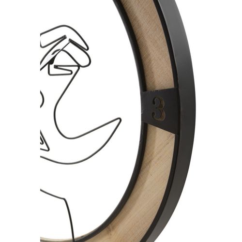 Horloge Murale Mf246, Bois, Marron, 60x3x60 Cm