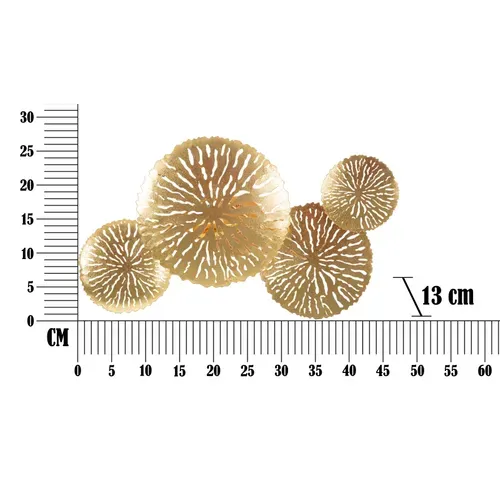 Applique Amelia, Métal, Or, 47x13x28 Cm