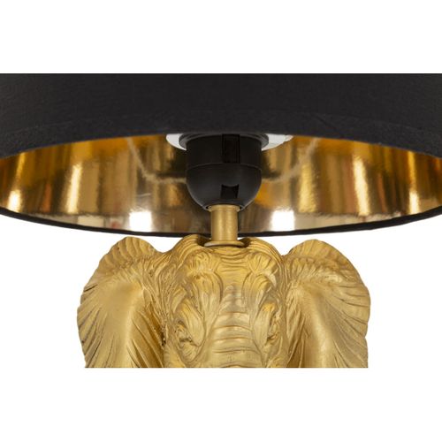 Lampe Sur Pied IMORI Éléphant - Design Or Et Noir (neuve)