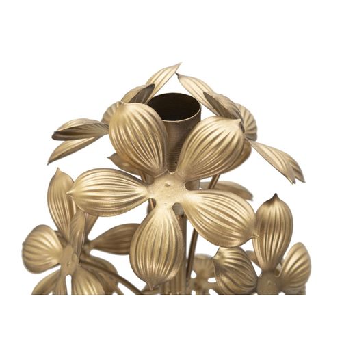 Bougeoir Mf335, Métal, Or, 17x17x118 Cm