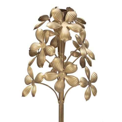 Bougeoir Mf335, Métal, Or, 17x17x118 Cm