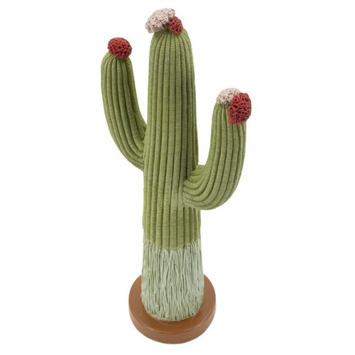 Sculpture Cactus, Polyrésine, Multicouleur, 16,5x11x45 Cm