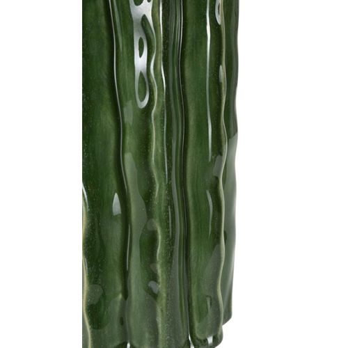 Vase Décoratif Edoardo, Céramique, Vert, 11,5x11,5x23,5 Cm