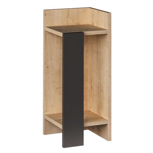 Elos Right Table De Chevet - 100 % Mélamine - Chêne, Anthracite