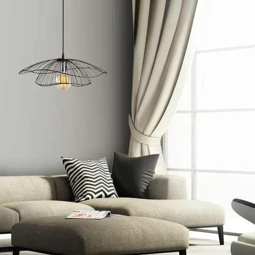 Suspension D'intérieur Design Double Alvéoles - Diam. 50 Cm - Noir