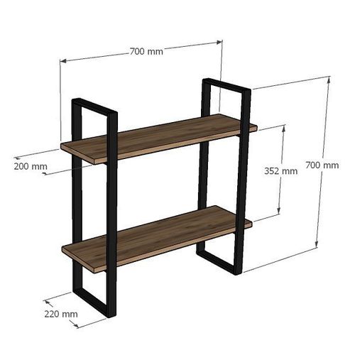 étagère Murale En Bois "buba" - 70 X 22 X 70 Cm - Marron
