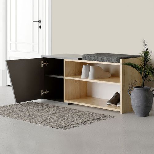 Banc à Chaussures  En Bois 1 Porte - L104 Cm
