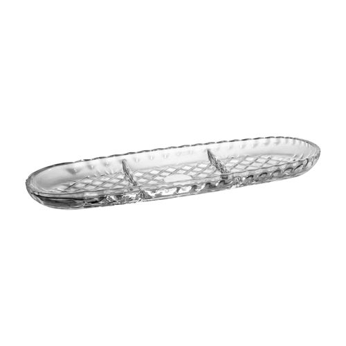 Plat Ovale Damla 39x14 Cm En Verre