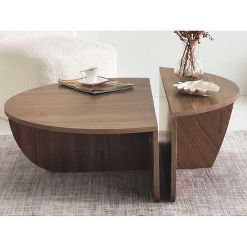Lot De 2 Tables Basses - Coloris : Naturel - Aloeva