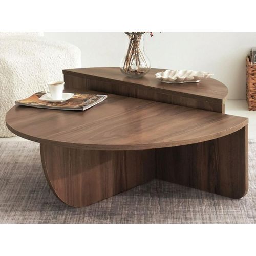 Lot De 2 Tables Basses - Coloris : Naturel - Aloeva