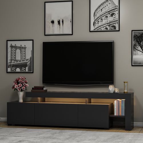 Meuble TV En Bois "beliz" Meuble TV - 192 X 37 X 53 Cm