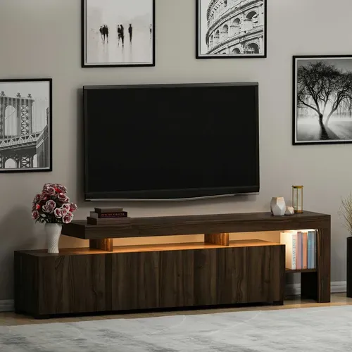 Meuble TV En Bois "beliz" Meuble TV - 192 X 37 X 53 Cm