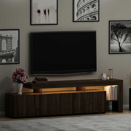 Meuble TV En Bois "beliz" Meuble TV - 192 X 37 X 53 Cm