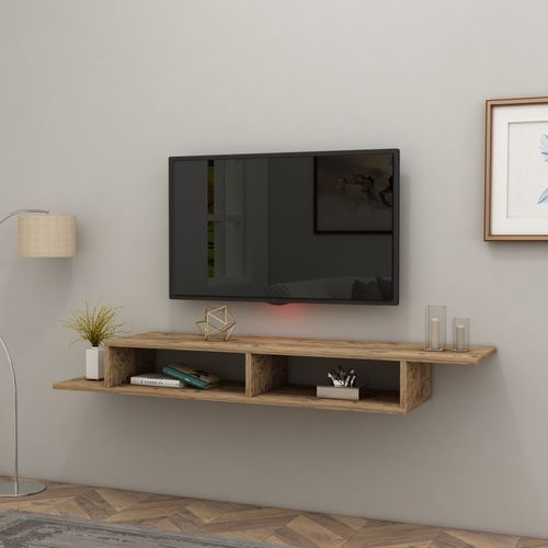 Meuble TV En Bois "muson" - 120 X 29 X 18 Cm - Pin Atlantique