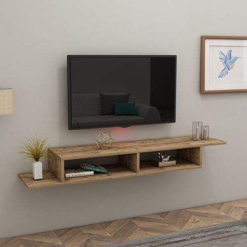 Meuble TV En Bois "muson" - 120 X 29 X 18 Cm - Pin Atlantique
