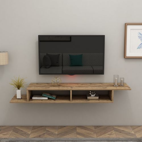 Meuble TV En Bois "muson" - 120 X 29 X 18 Cm - Pin Atlantique